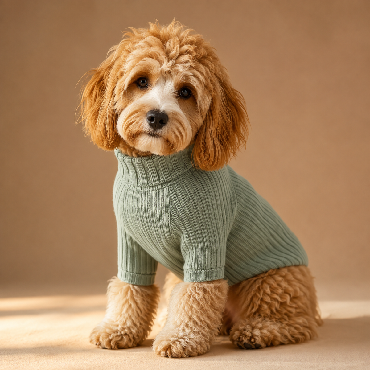 RUVMILORA™ CloudSoft Ribbed Dog Sweater – Cozy Knit Pet Pullover, Stretchy Winter Puppy Clothes & Small Dog Apparel