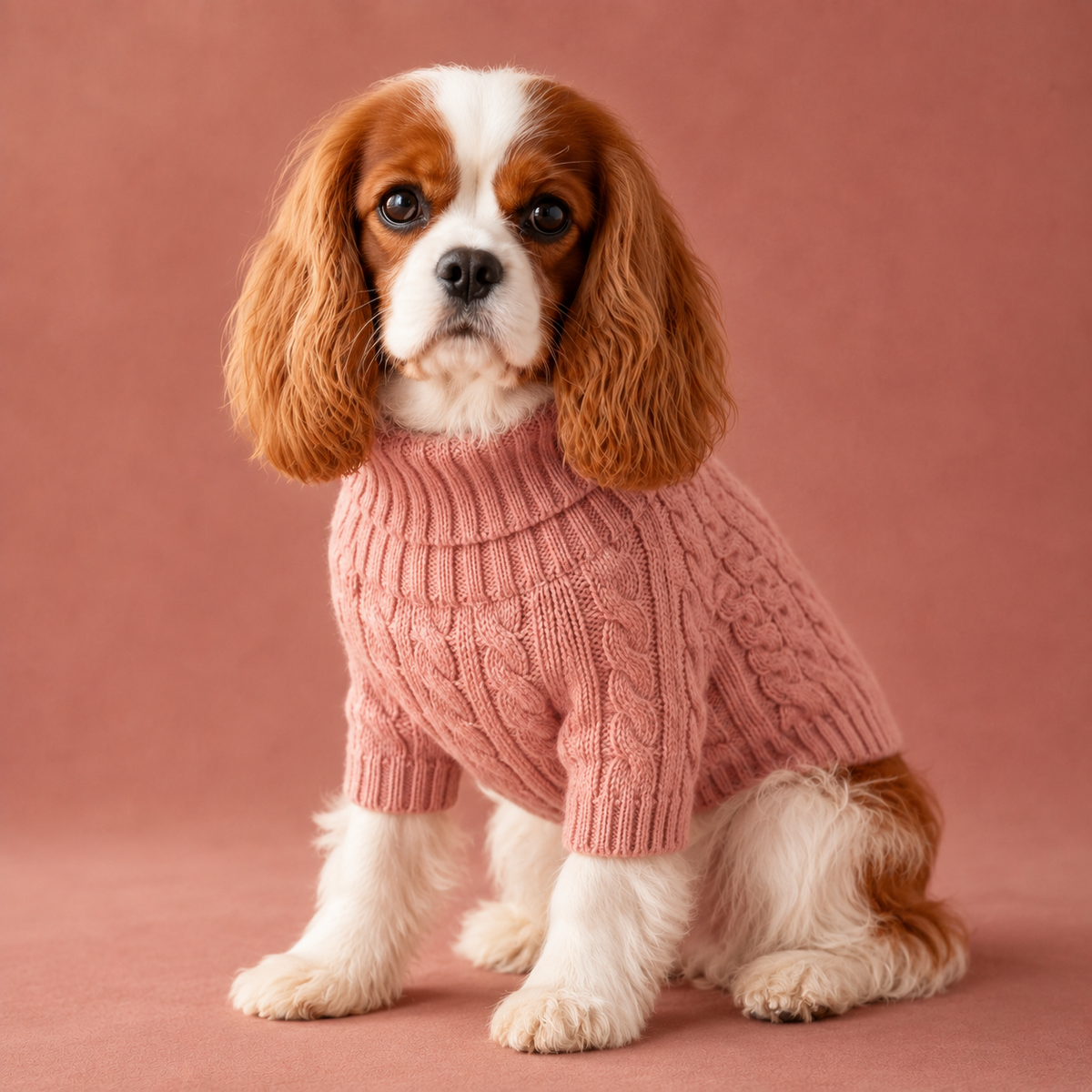 RUVMILORA™ Heritage Cable Knit Pet Sweater – Classic Dog Knitwear, Warm Puppy Jumper & Luxury Small Dog Winter Outfit