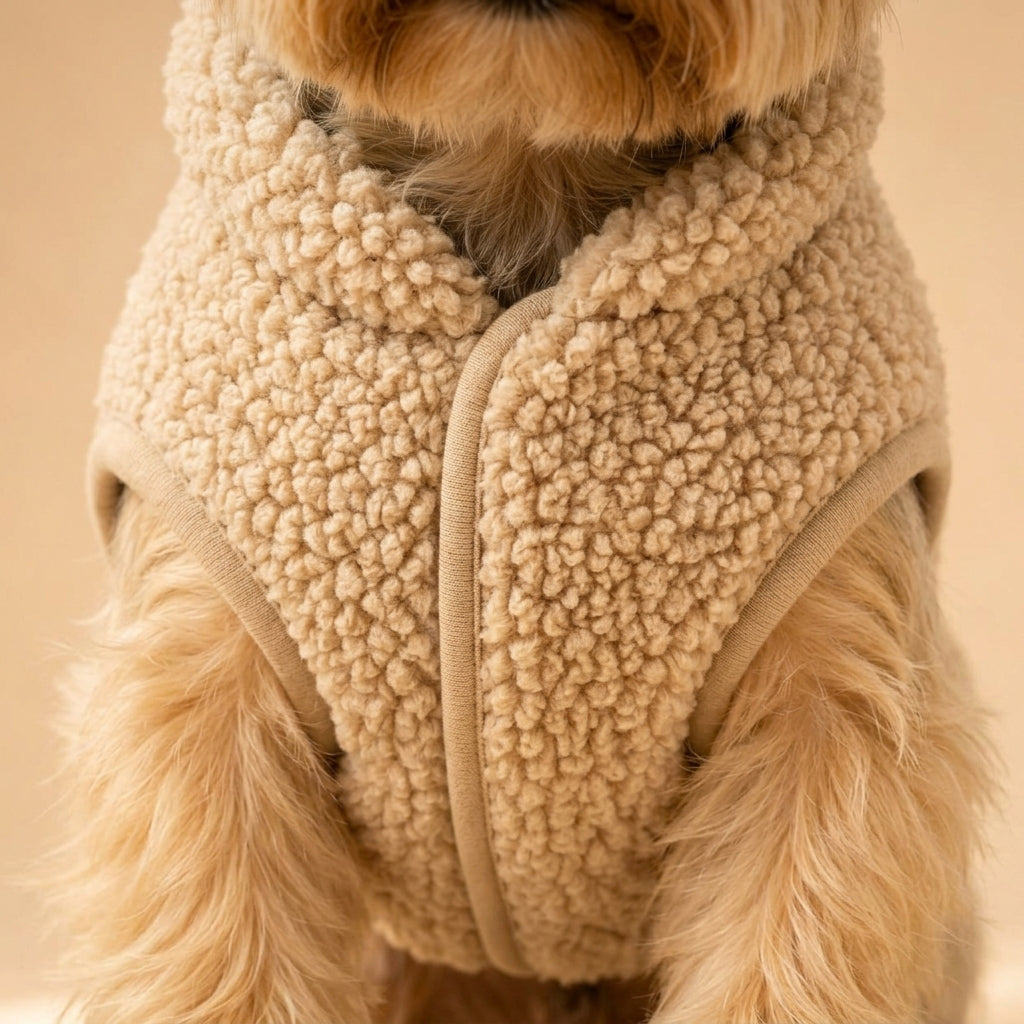 RUVMILORA™ Teddy Cloud Sherpa Dog Jacket – Plush Pet Fleece Coat, Cozy Puppy Outerwear & Warm Small Dog Winter Clothing