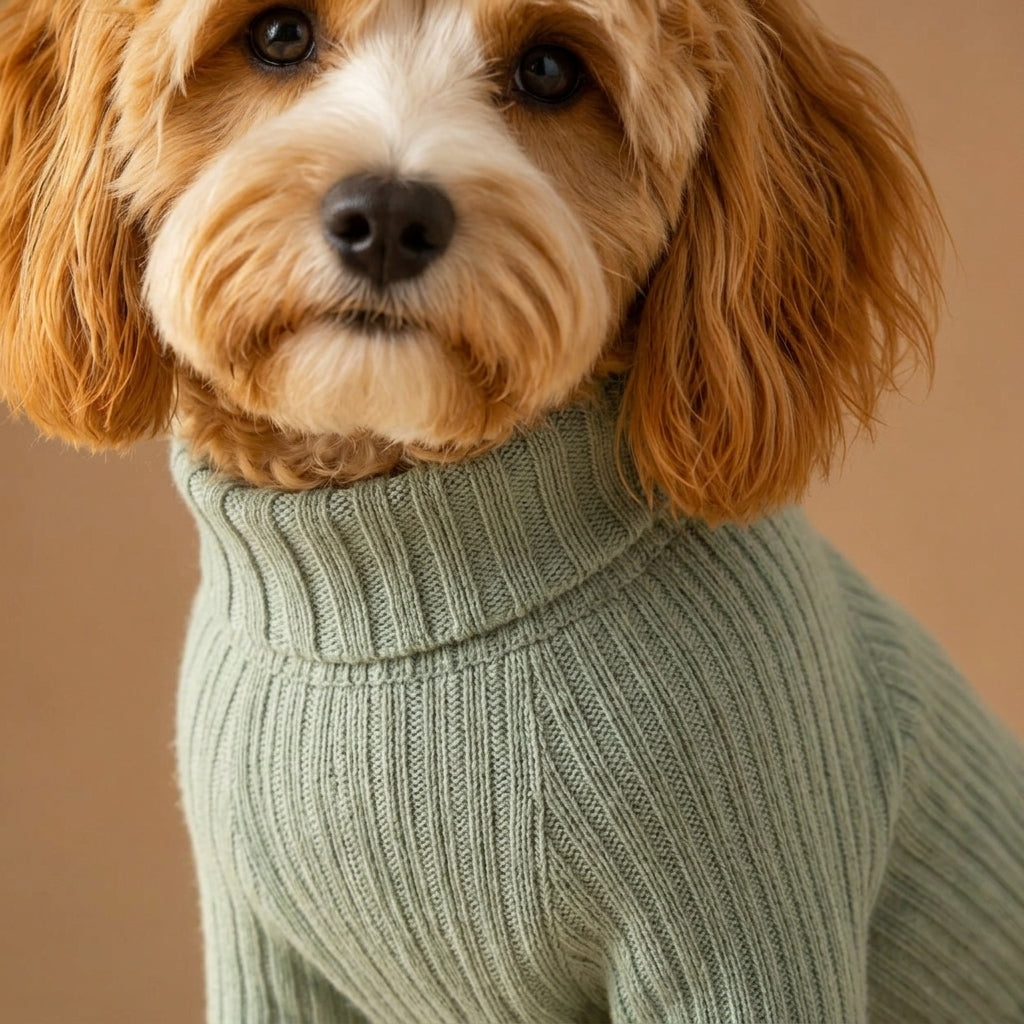 RUVMILORA™ CloudSoft Ribbed Dog Sweater – Cozy Knit Pet Pullover, Stretchy Winter Puppy Clothes & Small Dog Apparel