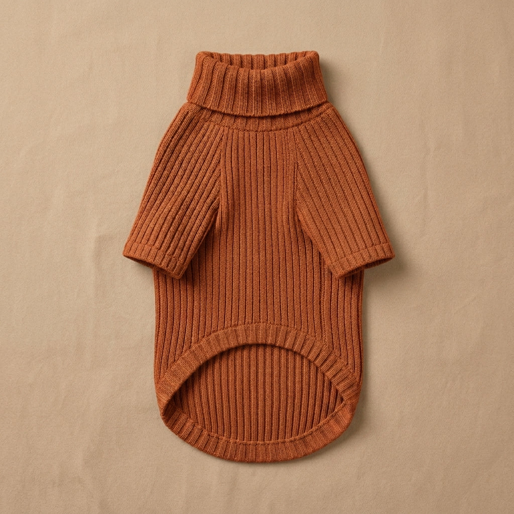 RUVMILORA™ CloudSoft Ribbed Dog Sweater – Cozy Knit Pet Pullover, Stretchy Winter Puppy Clothes & Small Dog Apparel
