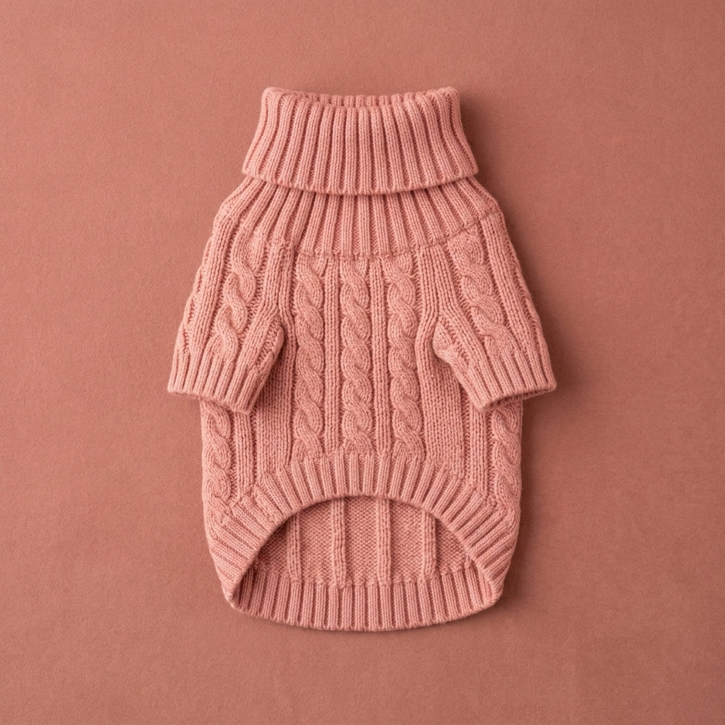 RUVMILORA™ Heritage Cable Knit Pet Sweater – Classic Dog Knitwear, Warm Puppy Jumper & Luxury Small Dog Winter Outfit