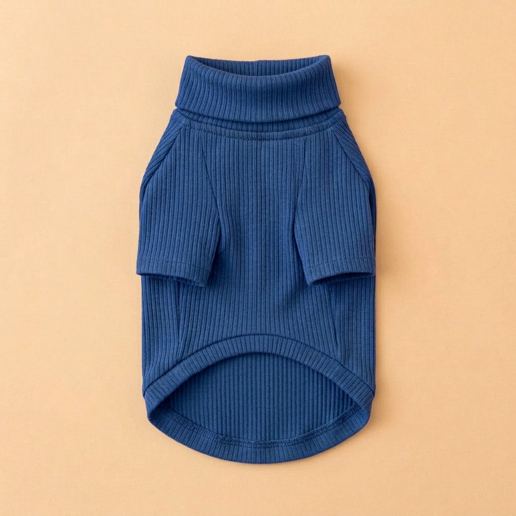 RUVMILORA™ Studio Mock Neck Dog Top – Minimal Pet Turtleneck, Stretch Puppy Shirt & Lightweight Layering Dog Apparel