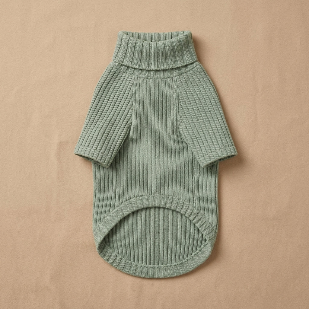 RUVMILORA™ CloudSoft Ribbed Dog Sweater – Cozy Knit Pet Pullover, Stretchy Winter Puppy Clothes & Small Dog Apparel