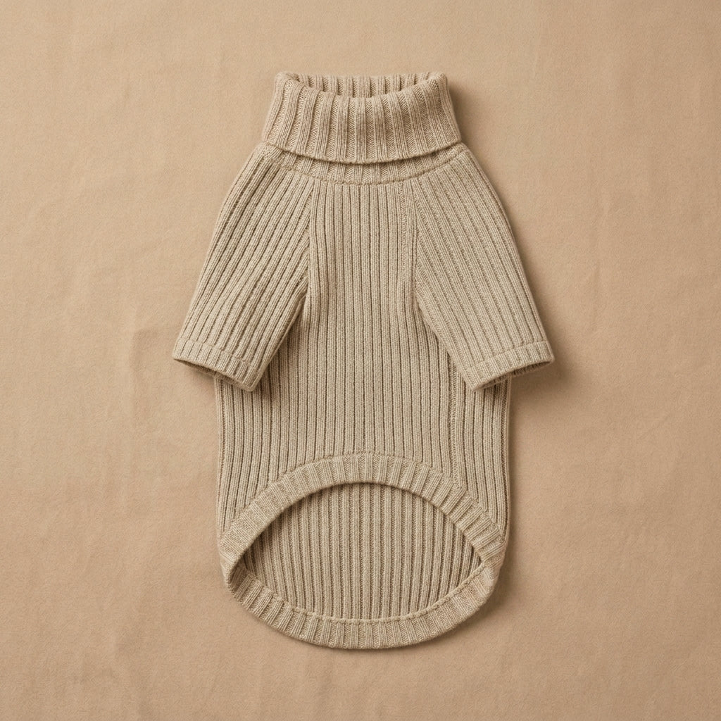 RUVMILORA™ CloudSoft Ribbed Dog Sweater – Cozy Knit Pet Pullover, Stretchy Winter Puppy Clothes & Small Dog Apparel